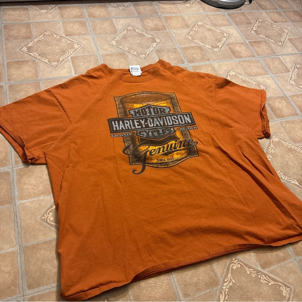 Vintage Harley Davidson Tilley Salisbury NC Tee - Size 2XL - Orange
